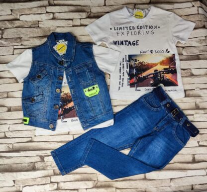 Σετ Αμάνικο Μπλουζάκι Παντελόνι Vintage
