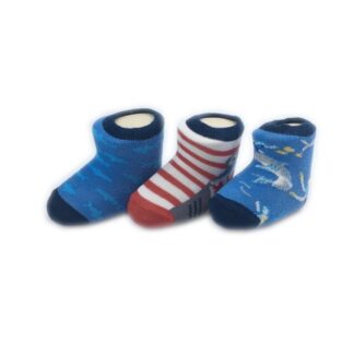 Κάλτσες Καρχαριάκια New Born Σιέλ-Μπλε 3άδα